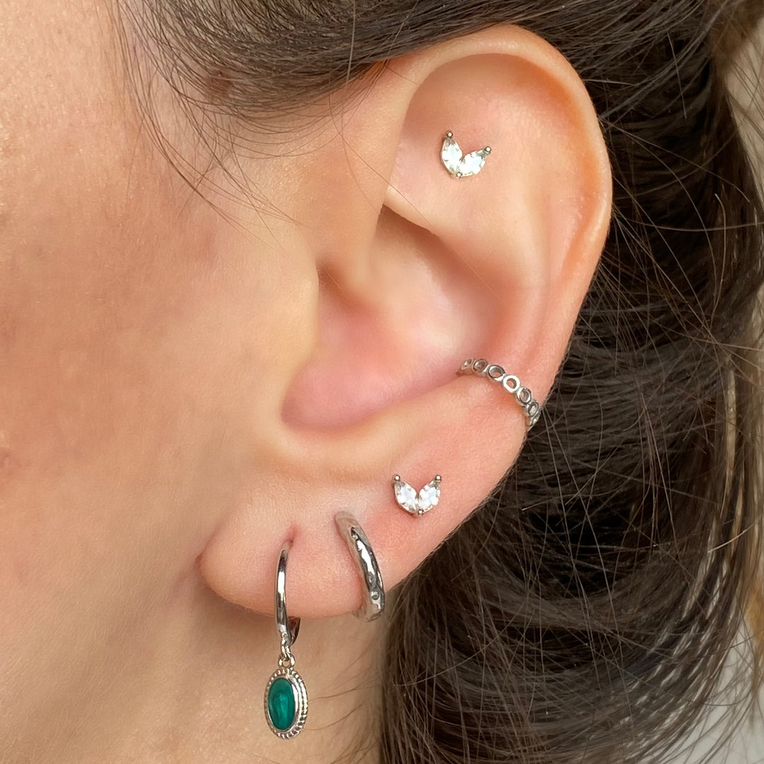 ELIZABETH SILVER EARRINGS