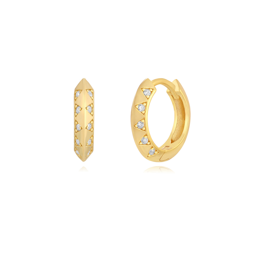 ZYRA GOLD WHITE EARRINGS