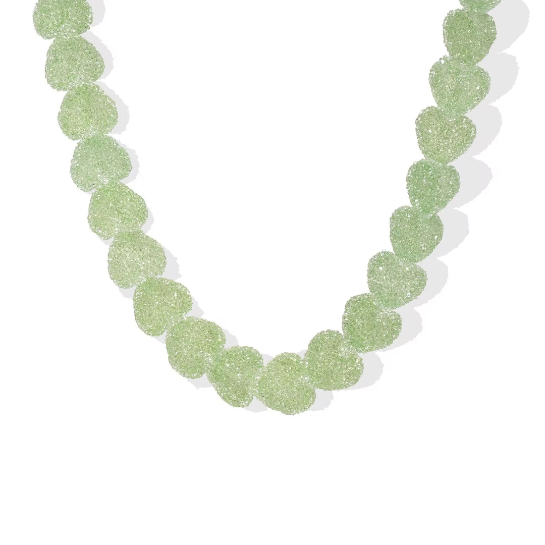 CANDY HEART GREEN NECKLACE