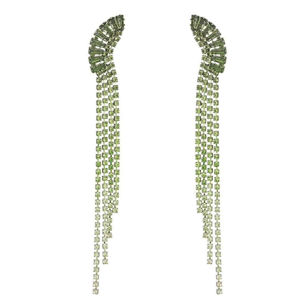 CERSE SILVER GREEN EARRINGS