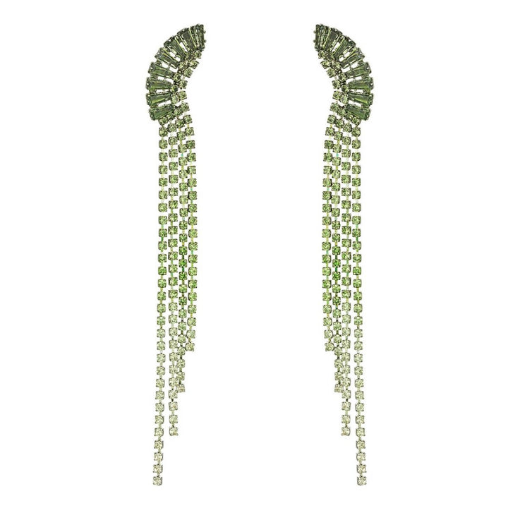CERSE SILVER GREEN EARRINGS