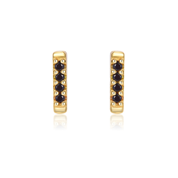 MIM GOLD BLACK EARRINGS