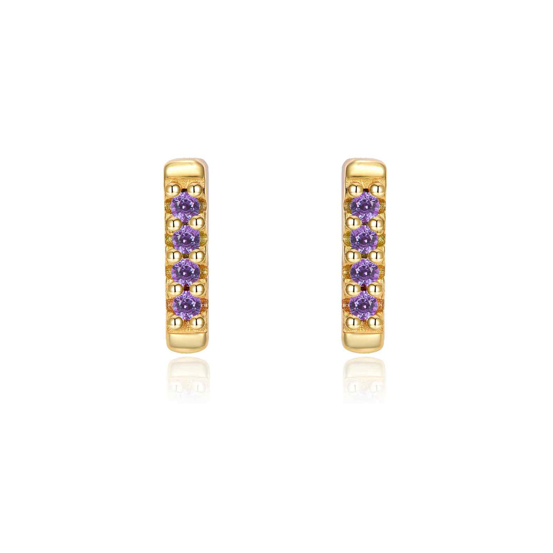 MIM GOLD PURPLE EARRINGS