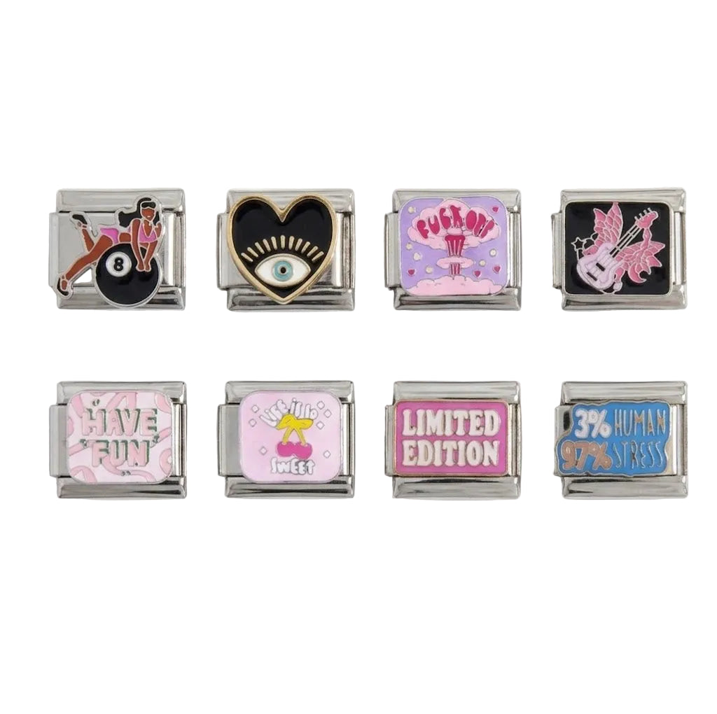 ITALIAN BRACELET FLAT CHARMS (SILVER)