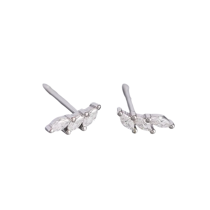 TIBI SILVER WHITE EARRINGS
