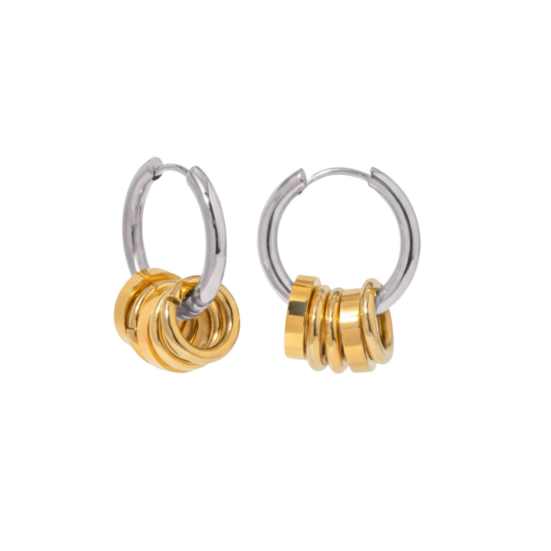 PAIGE GOLD & SILVER EARRINGS