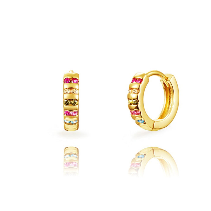 ERICA GOLD MULTI-COLOURED EARRINGS