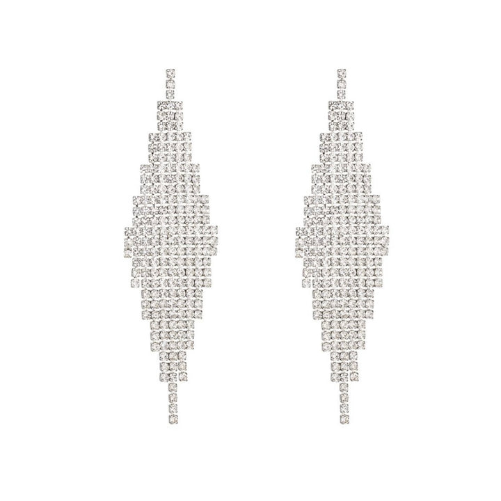 BRIANNA SILVER WHITE EARRINGS
