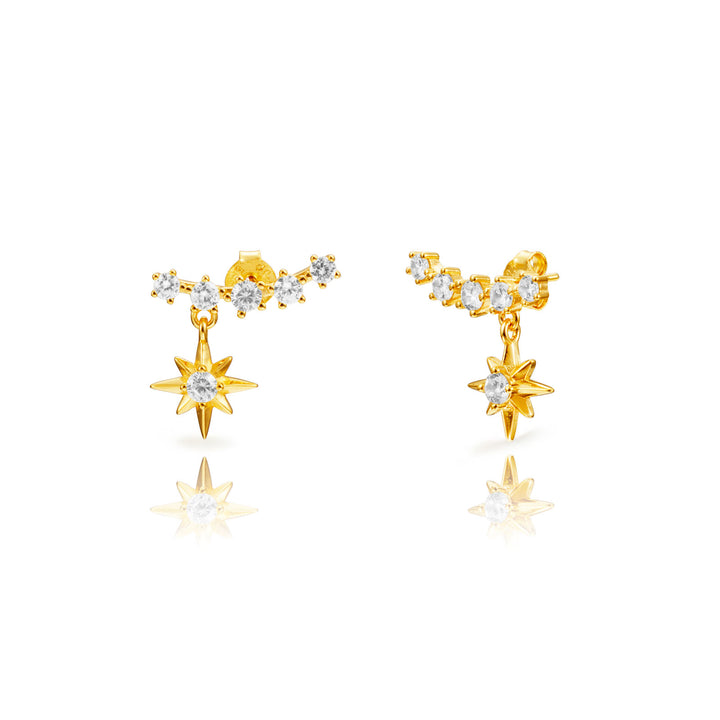 SHOOTING STAR GOLD EARRINGS