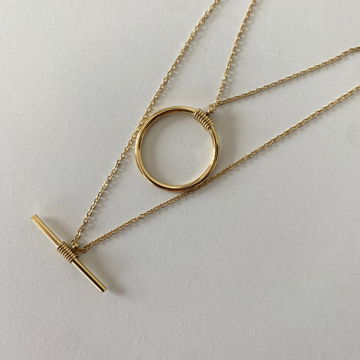 MISHA GOLD DOUBLE NECKLACE