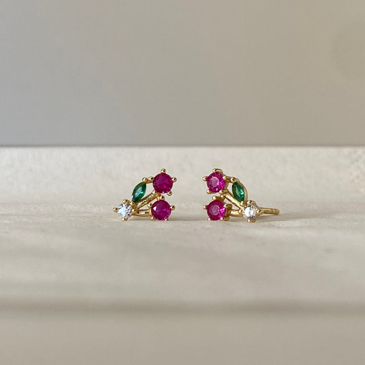 CHERRY GOLD EARRINGS