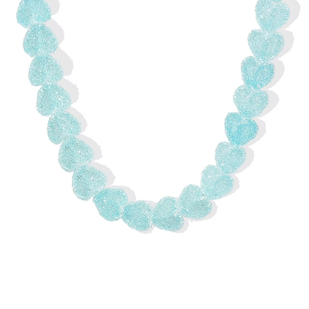 CANDY HEART BABY BLUE NECKLACE