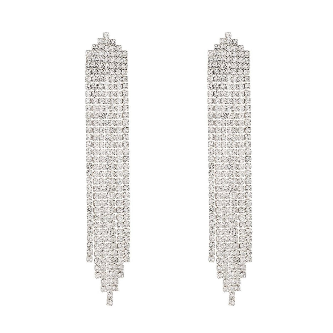 VINNY SILVER WHITE EARRINGS