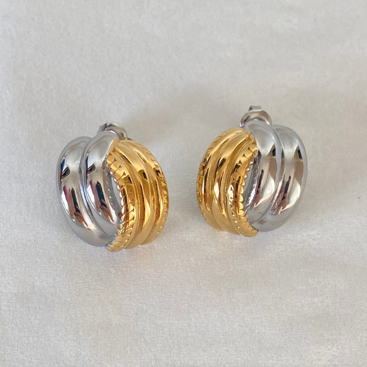 YARA GOLD & SILVER EARRINGS