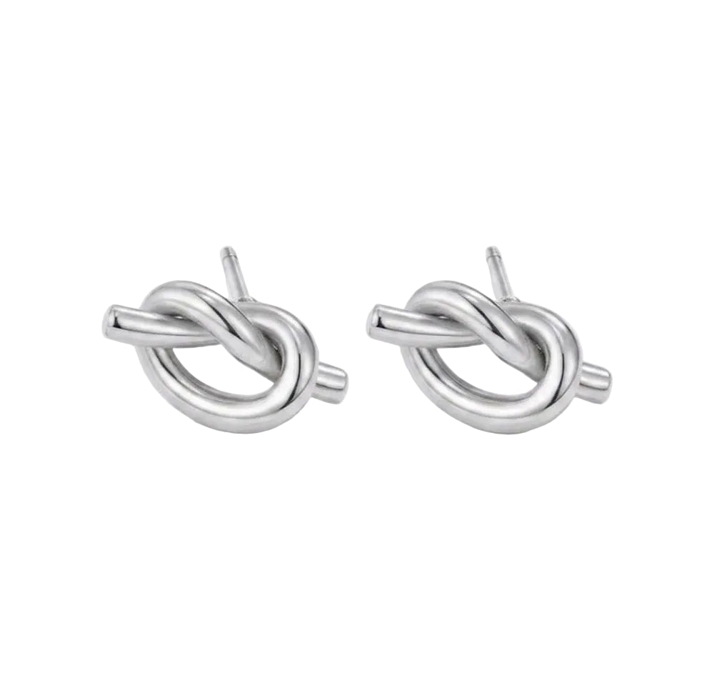 KNOT SILVER EARRINGS