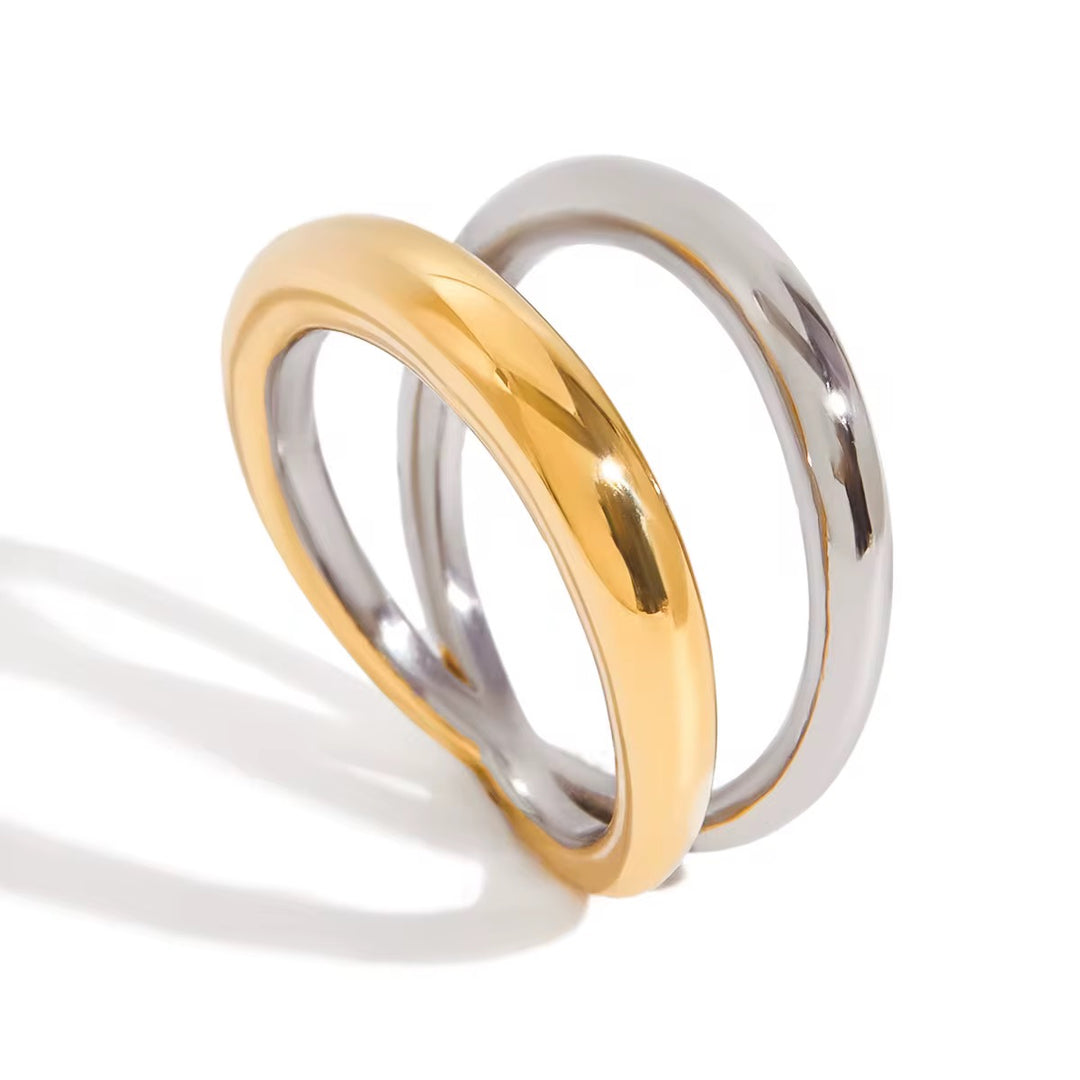 LOREIN GOLD & SILVER DOUBLE RING