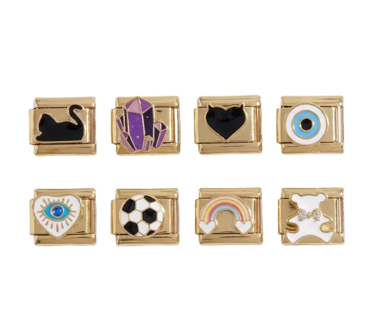 ITALIAN BRACELET FLAT CHARMS (GOLD)