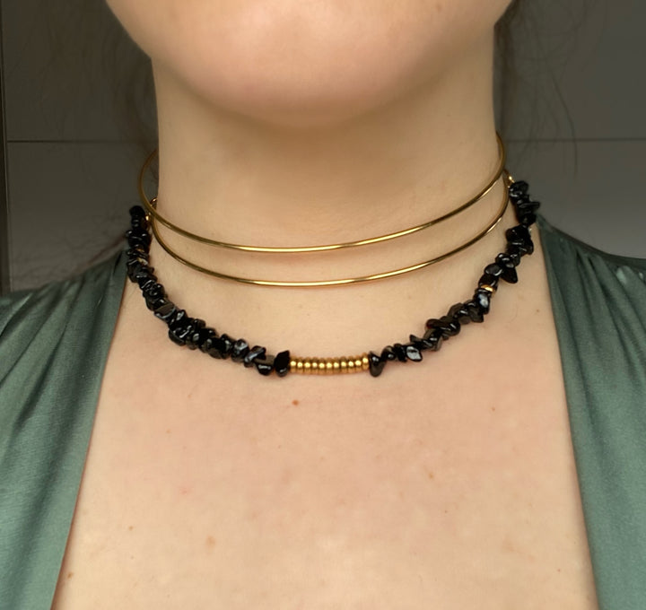 JENA BLACK ONYX NECKLACE