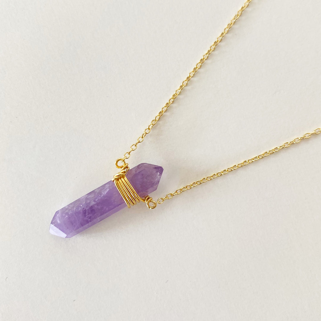 AMETHYST GOLD NECKLACE