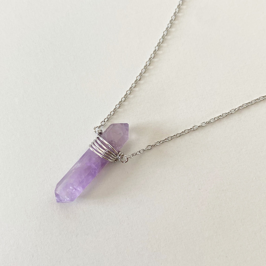 AMETHYST SILVER NECKLACE
