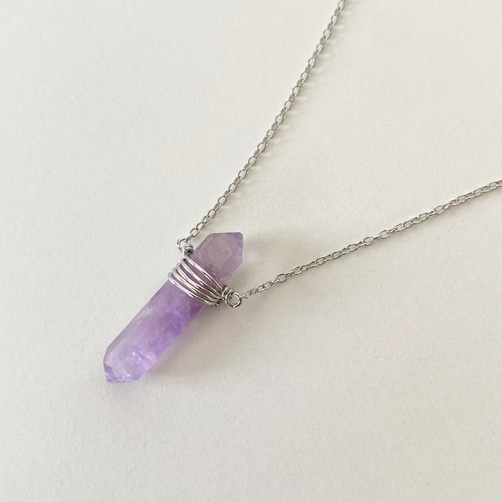 AMETHYST SILVER NECKLACE