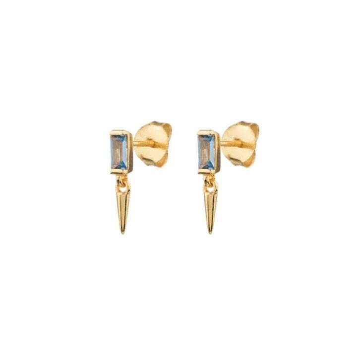 ELIS GOLD BABY BLUE EARRINGS