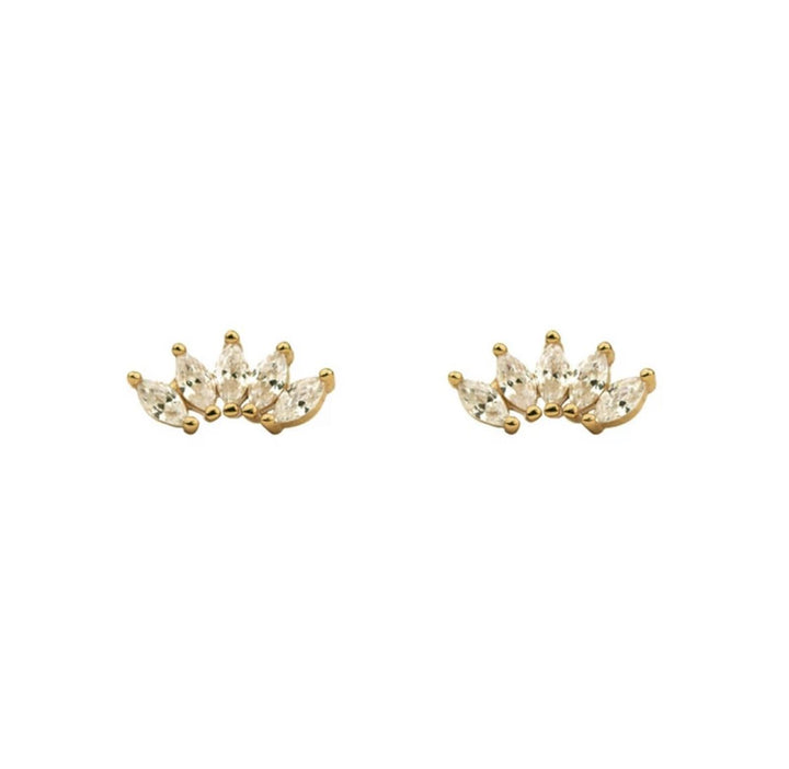 VEGA GOLD WHITE EARRINGS