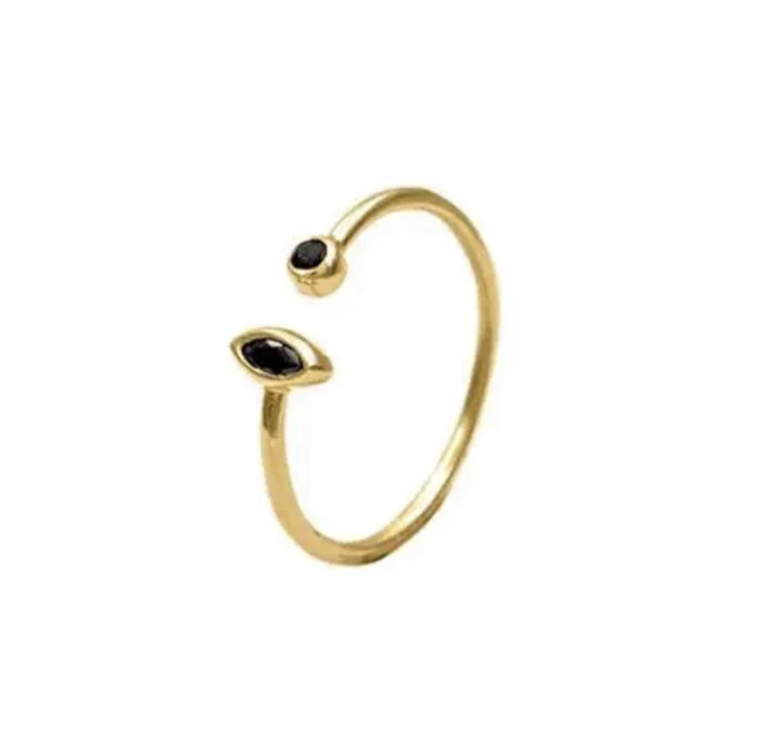 CELIA GOLD BLACK RING