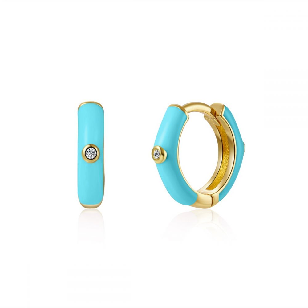 ZINNIA GOLD TURQUOISE EARRINGS