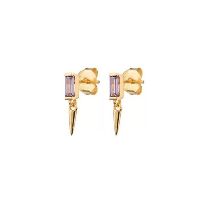 ELIS GOLD PURPLE EARRINGS