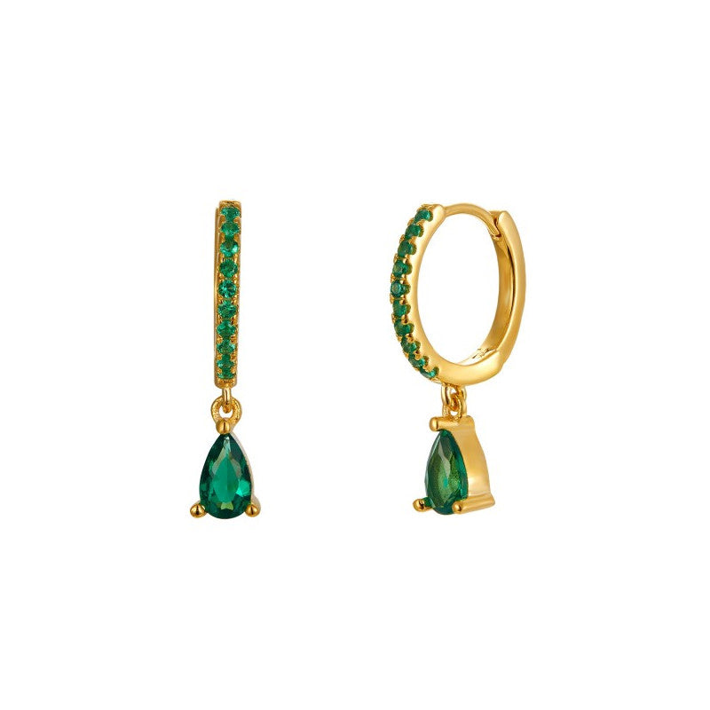 AMELIA GOLD GREEN EARRINGS