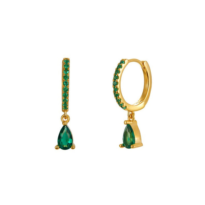 AMELIA GOLD GREEN EARRINGS