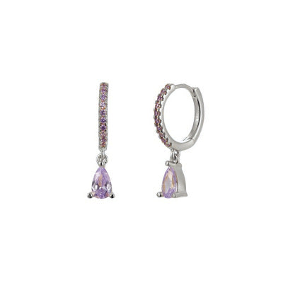 AMELIA SILVER PURPLE EARRINGS