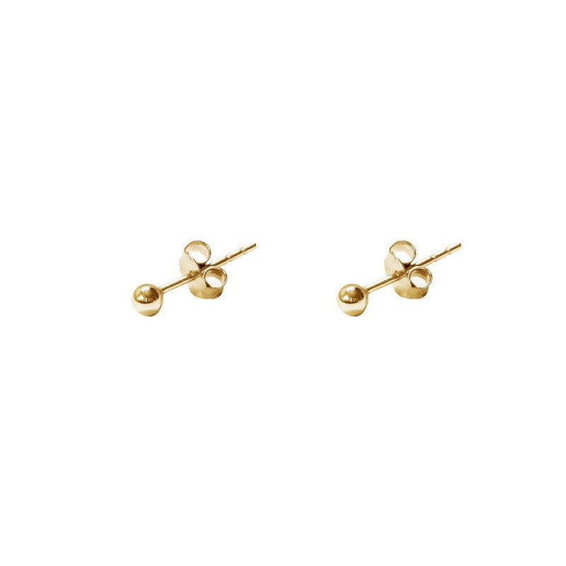 BALL GOLD EARRINGS 3mm