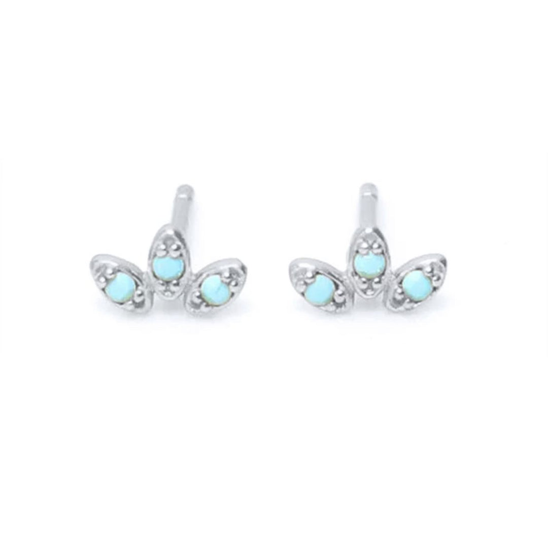 PHOEBE SILVER TURQUOISE EARRINGS