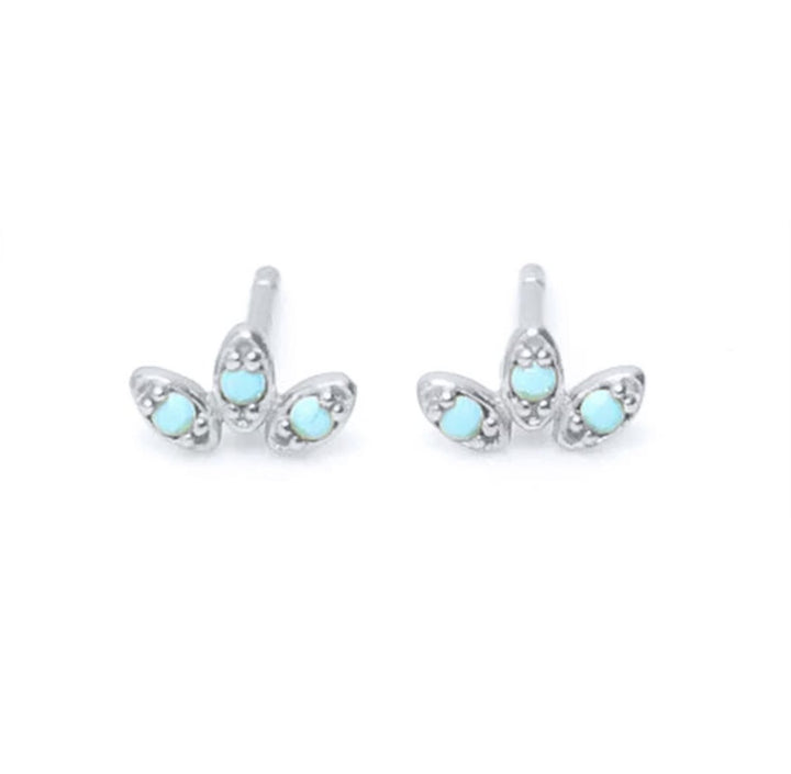 PHOEBE SILVER TURQUOISE EARRINGS