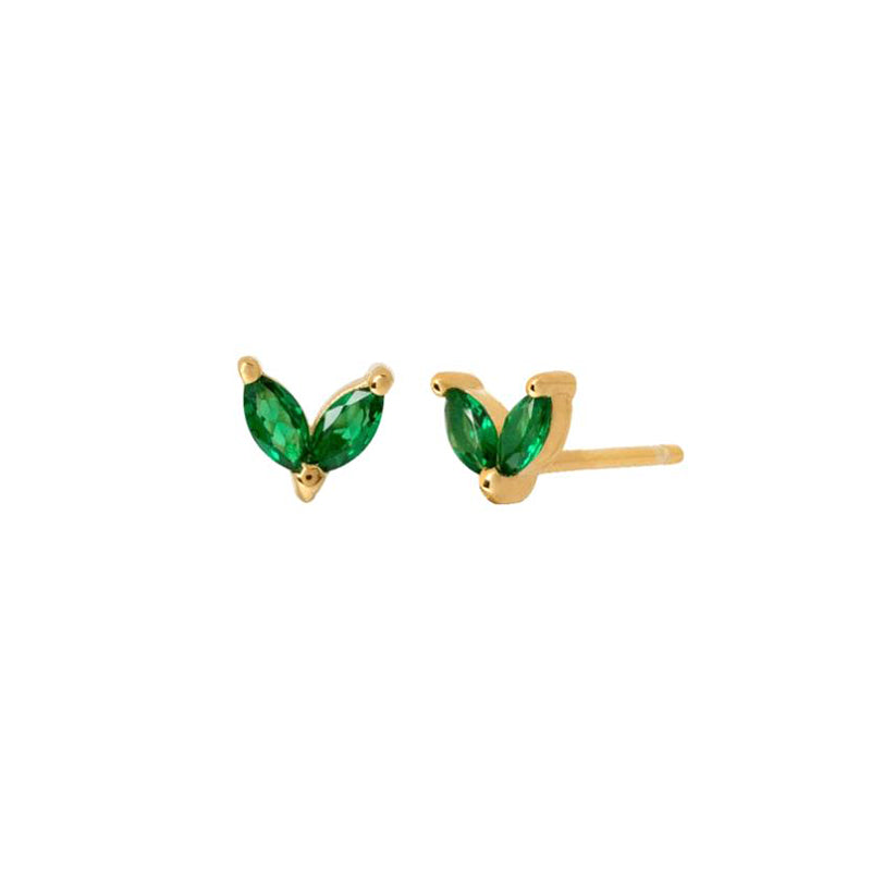 EMMA GOLD GREEN EARRINGS