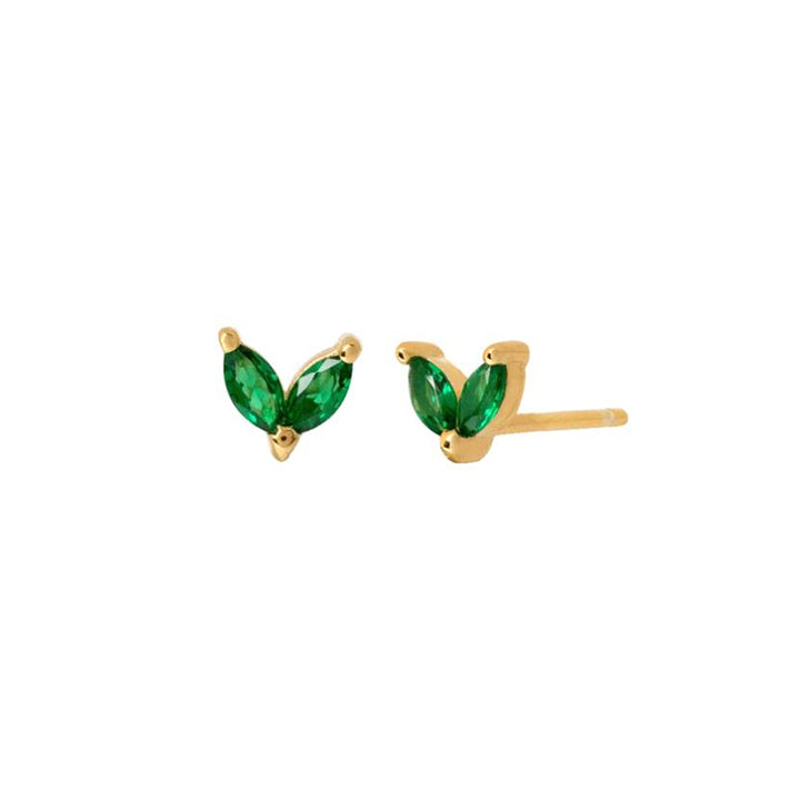 EMMA GOLD GREEN EARRINGS