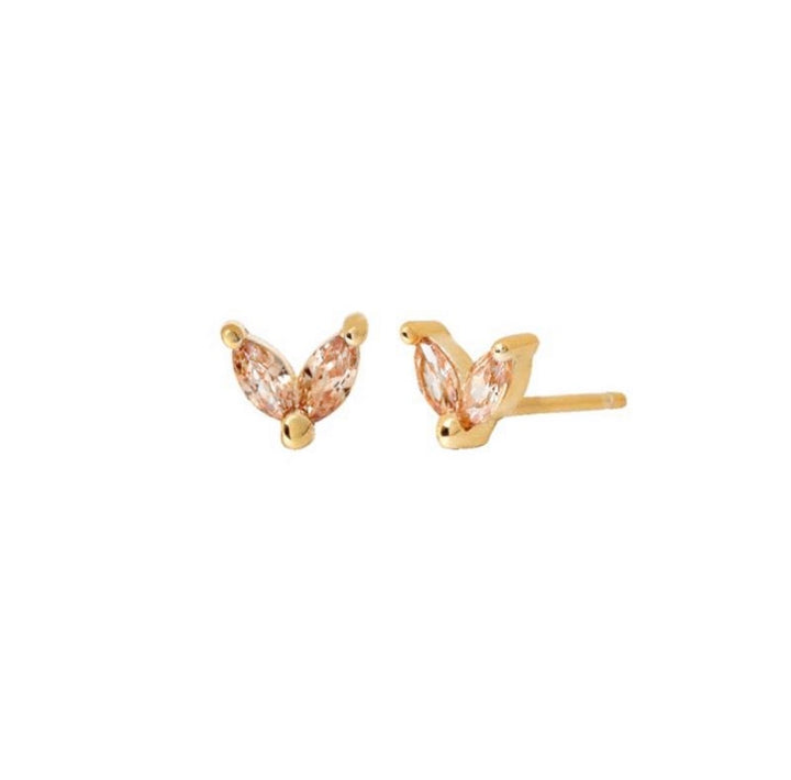 EMMA GOLD CHAMPAGNE EARRINGS