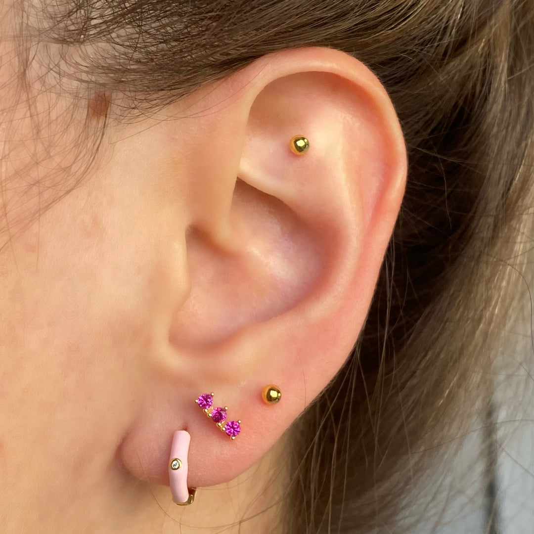 KELLY GOLD FUCHSIA EARRINGS