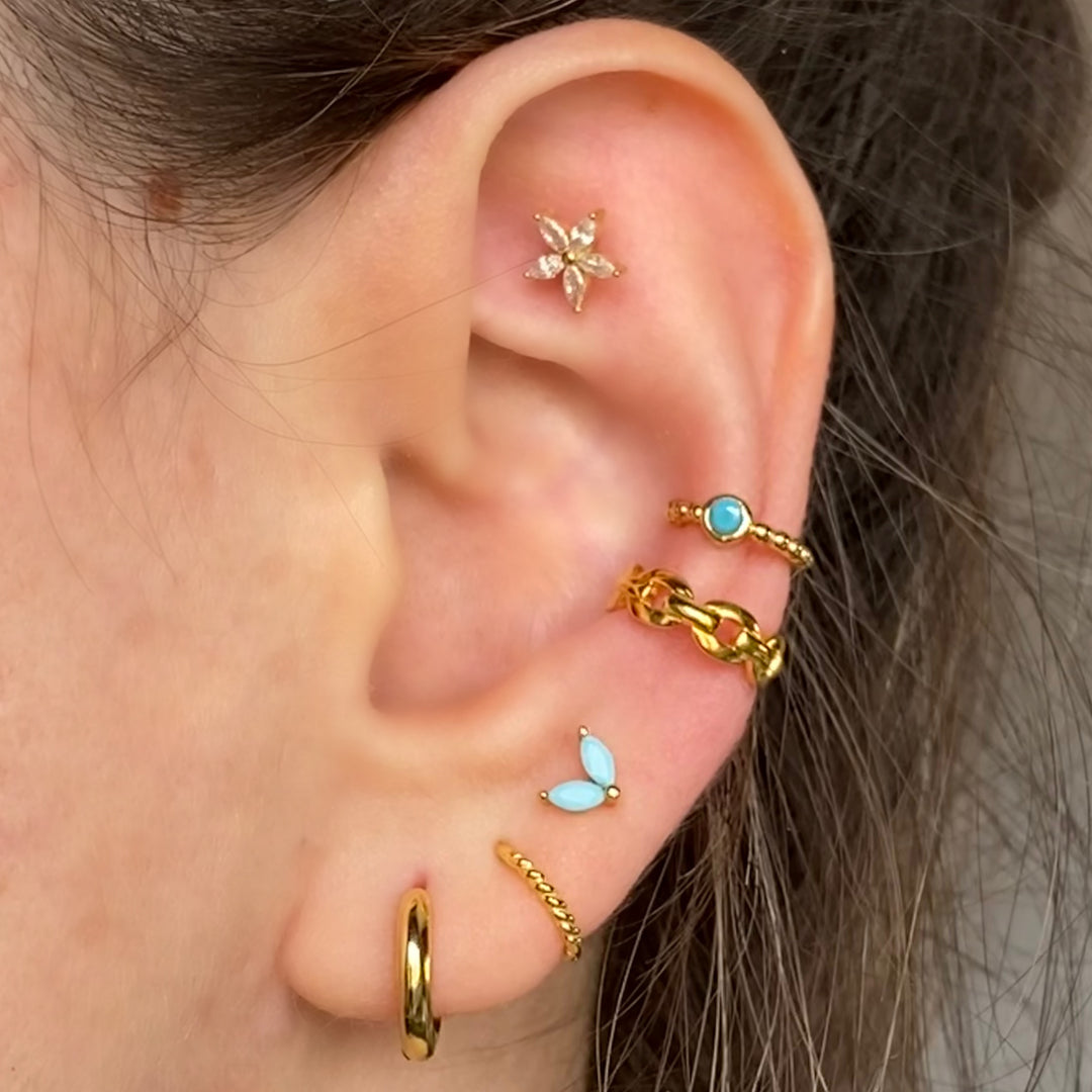 KENDAL GOLD TINY EARRINGS