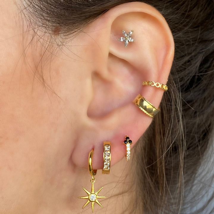 LETI GOLD WHITE EARRINGS