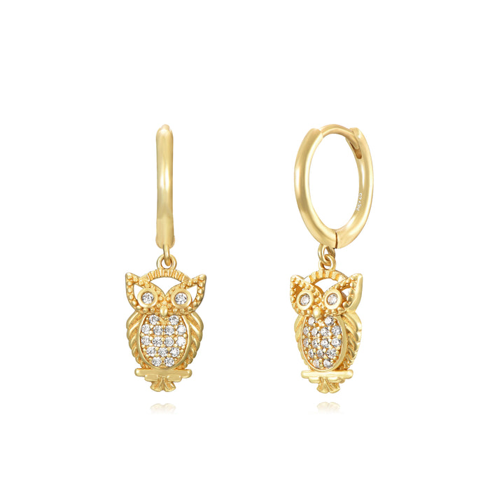 OWL GOLD EARRINGS