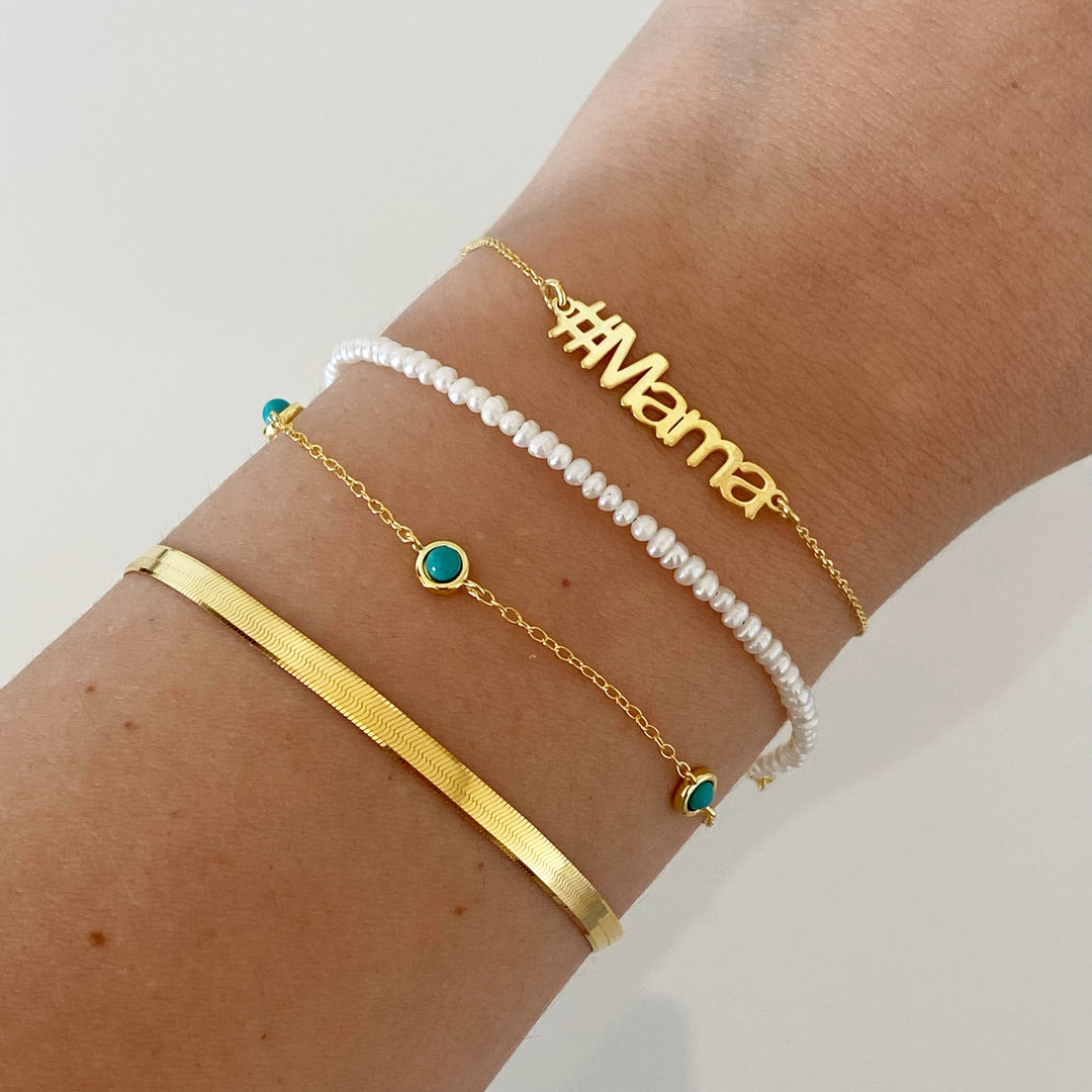 HASHTAG MAMA GOLD BRACELET