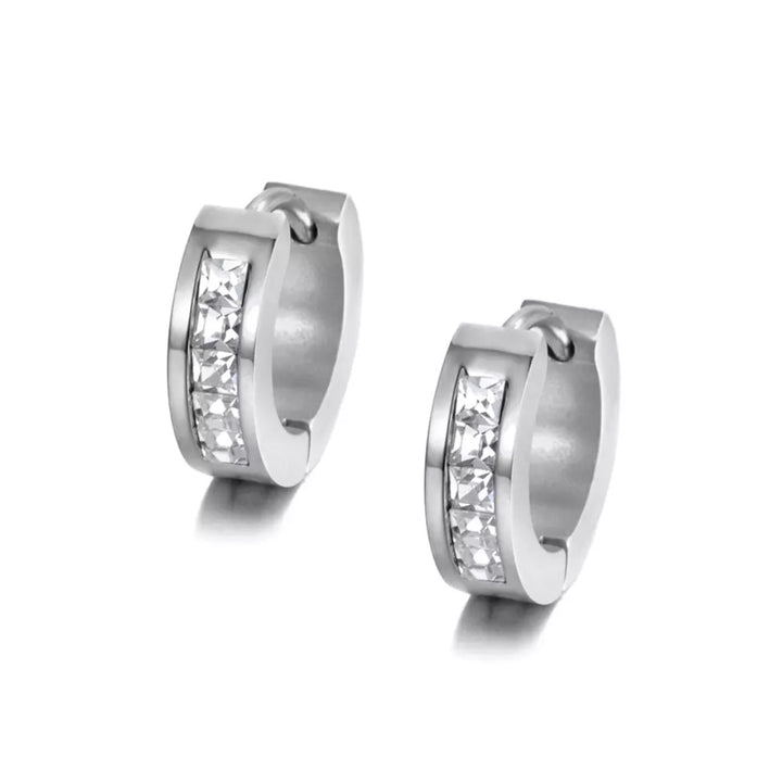 LETI SILVER WHITE EARRINGS