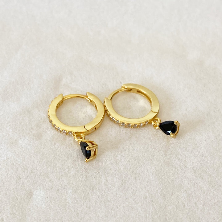 AMELIA GOLD BLACK AND WHITE EARRINGS