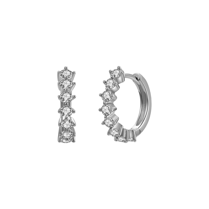CINDY SILVER WHITE EARRINGS