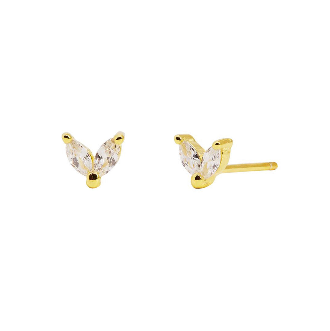 EMMA GOLD WHITE EARRINGS