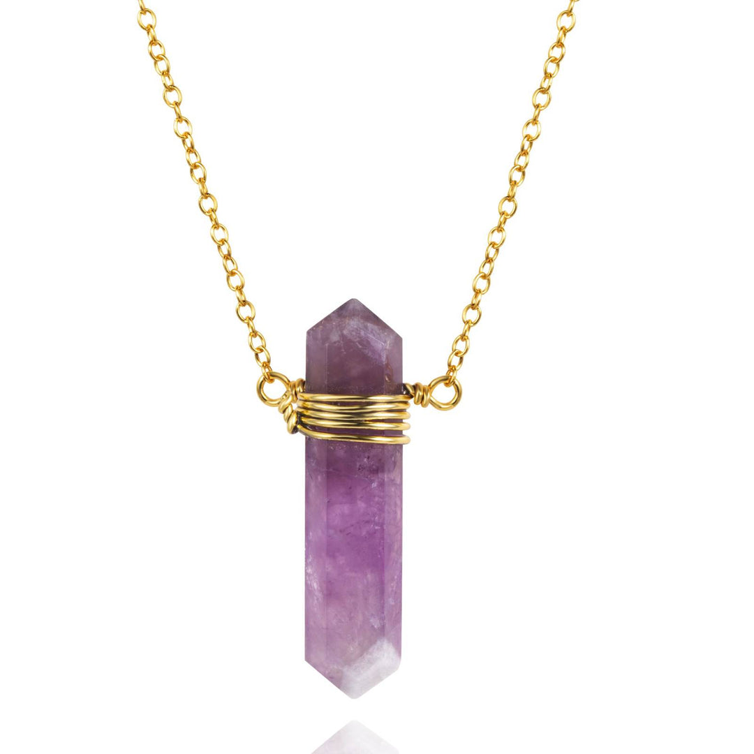 AMETHYST GOLD NECKLACE
