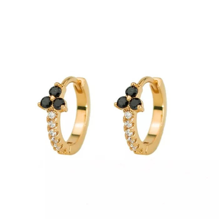 MISSY GOLD BLACK & WHITE EARRINGS